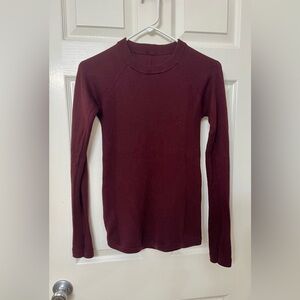 Lululemon Burgundy Merino Wool Sweater